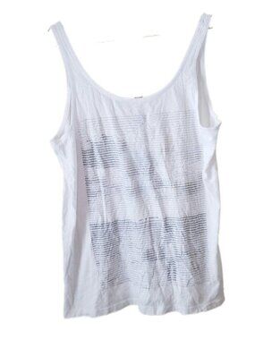 Brand New Bench Hurdle White Activewear Graphic Tank Top